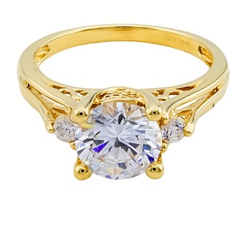 14ct Gold Cubic Zirconia Ring size O